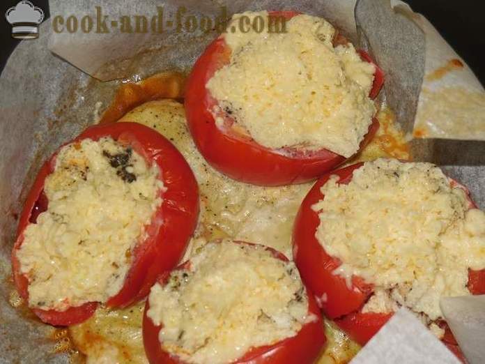 Original munapuder või tomatid maitsev tomat muna ja juustuga - kuidas kokk munapuder, samm-sammult retsept fotod