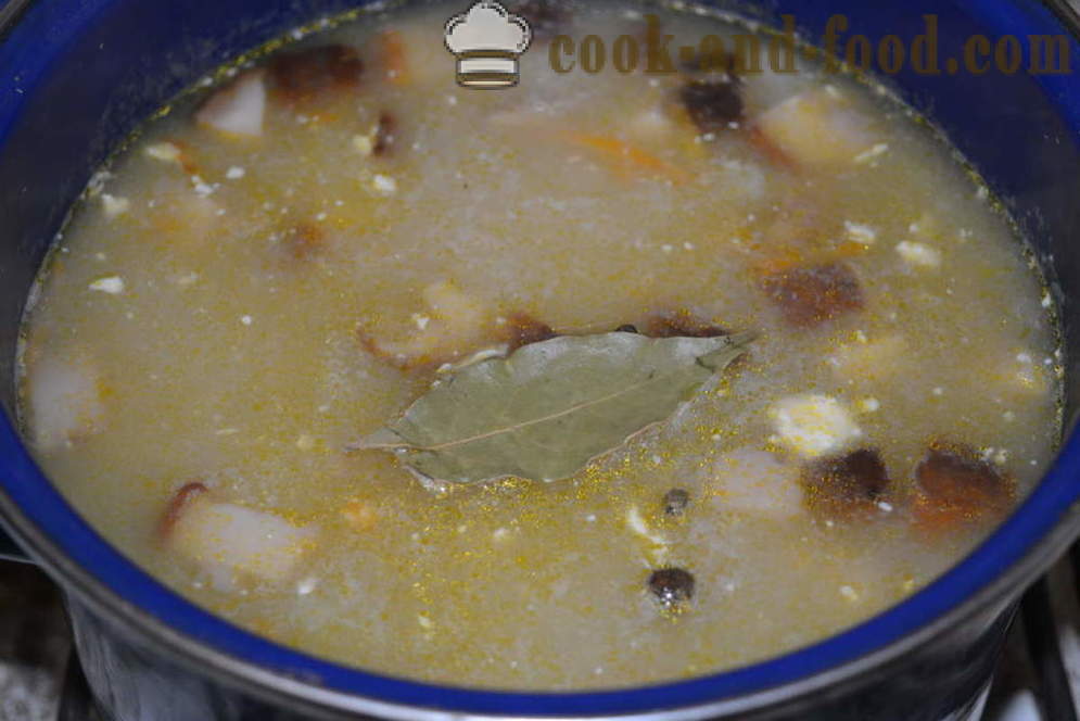Supp valgete värsked seened toorjuustu - kuidas kokk seenesupp värsked seened ja juust koos samm-sammult retsept fotod