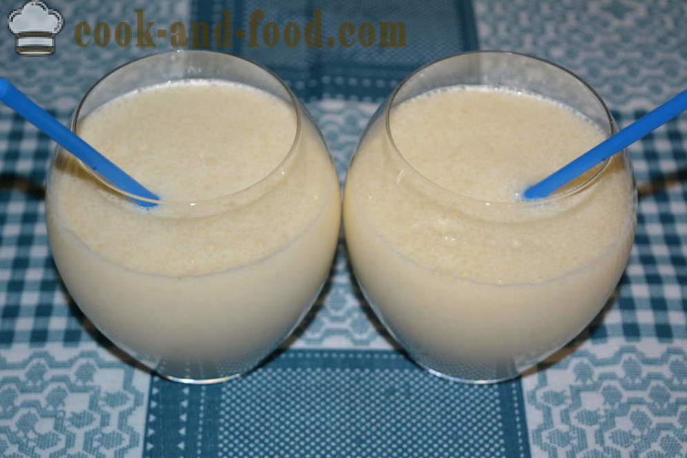 Piim kokteil jäätise ja banaani blenderisse - kuidas teha piimakokteil kodus, samm-sammult retsept fotod