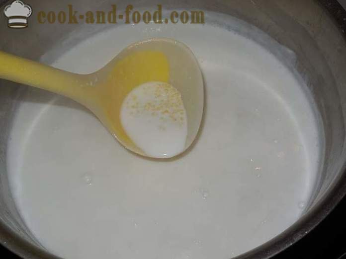 Millet putru piimaga - kuidas kokk hirss putru piimaga, samm-sammult retsept fotod