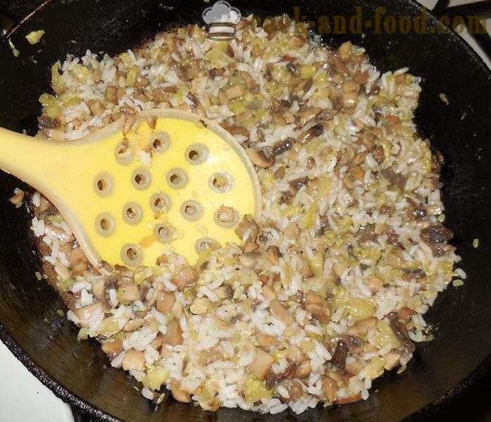 Kabatšokid ahjus küpsetatud hakkliha: riis seente ja juustuga - kuidas kokk täidisega suvikõrvits ahjus koos samm-sammult retsept fotod