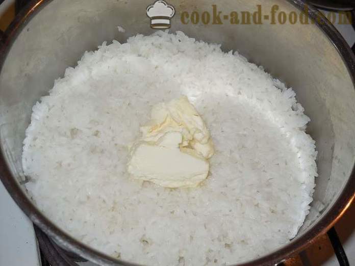 Kuidas kokk karge riisi garneering pannil korralikult - kuidas pruulida riisi vee peal - samm-sammult retsept fotod