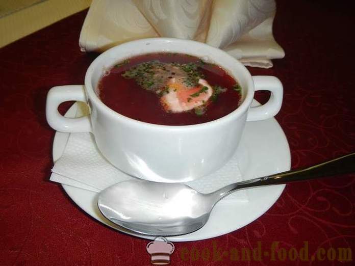 Classic punane Borš peedi ja liha - kuidas kokk supp - samm-sammult retsepti foto Ukraina borši