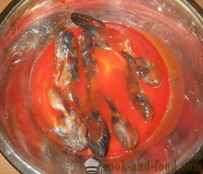 Delicious praetud mudillasi tomatikastmes, krõbe - retsept fotod kuidas teha Black Bull