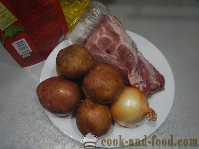 Hautatud kartulid liha multivarka, kastrulis tulekahju - samm-sammult retsept kuidas valmistada kartuli hautis liha multivarka - fotod