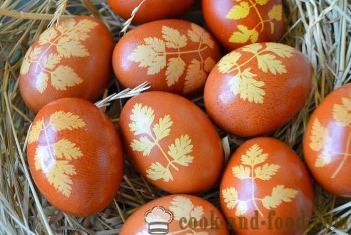 Lihavõttemunad värvitud sibul kestad - kuidas värvida mune sibulakoortega, lihtsad viisid maali lihavõtted.