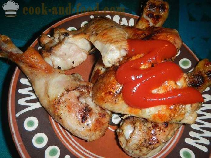 Röstitud kana grill - kuidas maitsvat ahjukana grill, retsept koos foto.