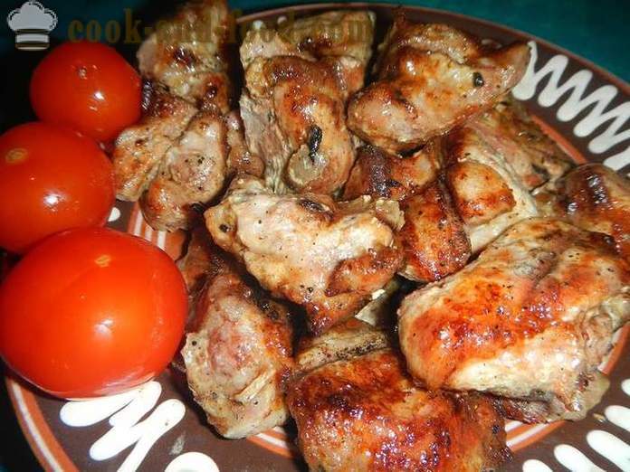 Juicy sealiha grill - kuidas marineerida liha kebabi, grill, grill või praadimine grill retsepti koos fotodega.