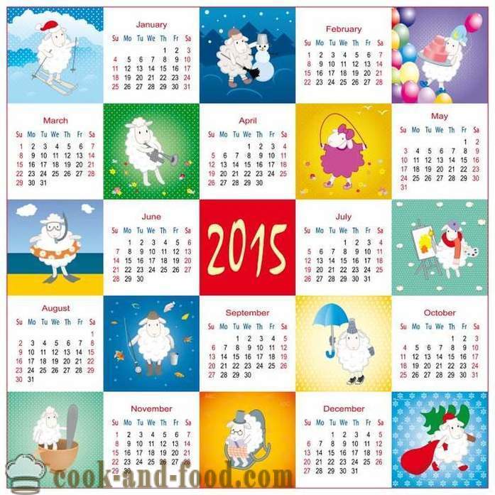 Kalender 2015 kitseaastat (lammas): alla tasuta Christmas kalendrit kitsed ja lambad.