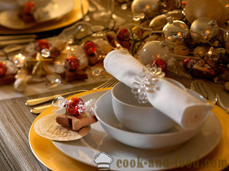 Uusaasta kaunistamiseks laud, kuidas kaunistada jõulud tabelis 2015. Lambad (fotod).