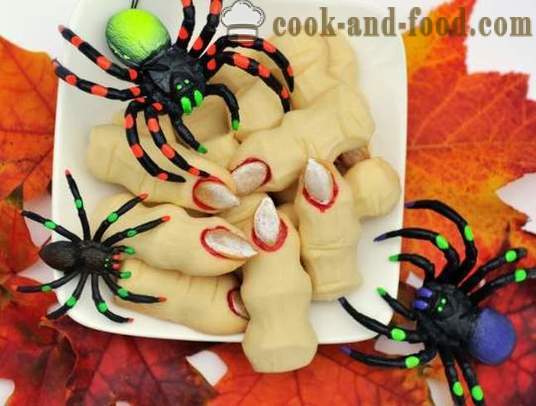 Magustoidud ja koogid Halloween - Witches Fingers küpsised ja muud maiusteni oma kätega, lihtne küpsetamine retseptid