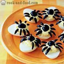 Täidetud munad või suupisteid Halloween retseptid: 