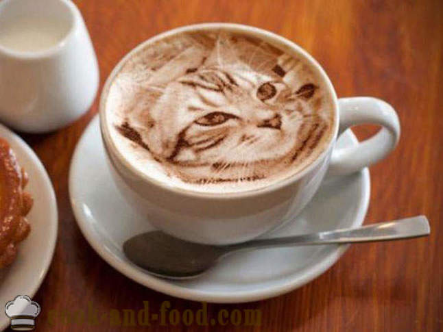 Joonised Kohv: maali latte art